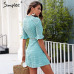 Simplee Elegant hollow out lace dress women Half sleeve summer style midi white dress 2018 Spring short casual dress vestidos