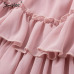 Simplee Elegant ruffle off shoulder women dress Spaghetti strap chiffon summer dresses Casual holiday female pink short sundress