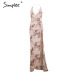 Simplee Sexy lace up halter sequin party dresses women High split maxi dress festa female Christmas 2018 long dress vestidos