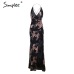 Simplee Sexy lace up halter sequin party dresses women High split maxi dress festa female Christmas 2018 long dress vestidos