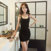 Sleeveless Slim Women Basic Dresses Sexy Backless Vestidos Vest Tanks Bodycon Dress Strap Solid Party Dress