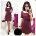 Solid Peter Pan Collar Short Sleeve Mini Dress Women Casual Straight Above-knee Dresses Summer Ladies Club Party Mini Dress New