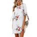 Summer Chiffon Dresses for Ladies 2019 Floral Print Mini Dress Women Boho Beach Dress Half Sleeve Elegant Female Party Vestido