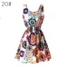 Summer Fashion Print Dresses Women Floral Sleeveless O-neck Chiffon Dress Casual Female Mini Beach Dress Vestido