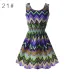 Summer Fashion Print Dresses Women Floral Sleeveless O-neck Chiffon Dress Casual Female Mini Beach Dress Vestido