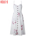 Summer Women Dress 2019 Vintage Sexy Bohemian Floral Tunic Beach Dress Sundress Pocket Red White Dress Striped Female Brand Ali9