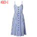 Summer Women Dress 2019 Vintage Sexy Bohemian Floral Tunic Beach Dress Sundress Pocket Red White Dress Striped Female Brand Ali9