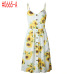 Summer Women Dress 2019 Vintage Sexy Bohemian Floral Tunic Beach Dress Sundress Pocket Red White Dress Striped Female Brand Ali9