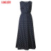 Tangada summer women maxi dress long korean style polka dot dress vintage ladies dresses sleeveless robe femme ete 2018 AON42