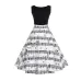 V Neck Sexy  Summer Dress Women Floral Print Patchwork Vintage Dress Hepburn 50s Elegant Party Dresses Plus Size Sundress