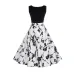 V Neck Sexy  Summer Dress Women Floral Print Patchwork Vintage Dress Hepburn 50s Elegant Party Dresses Plus Size Sundress