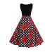 V Neck Sexy  Summer Dress Women Floral Print Patchwork Vintage Dress Hepburn 50s Elegant Party Dresses Plus Size Sundress