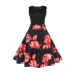 V Neck Sexy  Summer Dress Women Floral Print Patchwork Vintage Dress Hepburn 50s Elegant Party Dresses Plus Size Sundress