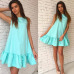 Vestidos Sexy Ruffles Women Dress 2019 Summer Sleeveless Casual A Line Beach Boho Red Dresses Party Short Mini Dress Robe Femme