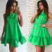 Vestidos Sexy Ruffles Women Dress 2019 Summer Sleeveless Casual A Line Beach Boho Red Dresses Party Short Mini Dress Robe Femme