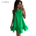 Vestidos Sexy Ruffles Women Dress 2019 Summer Sleeveless Casual A Line Beach Boho Red Dresses Party Short Mini Dress Robe Femme