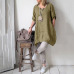 Vestidos Verano 2019  Women Summer Style Linen Dress Feminino Vestido Cotton Casual Plus Size Ladies Dress Bohemia Sundress