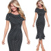 Vfemage Womens Elegant Vintage Summer Pinup Wear To Work Office Business Casual Cocktail Party Fitted Bodycon Mermaid Dress 1053