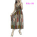 Vintage Women Summer Bohemian Dress Beach Boho Elegant Printed Dresses 2018 New Fashion Flower Loose Plus Size Sleeveless Dress