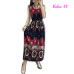 Vintage Women Summer Bohemian Dress Beach Boho Elegant Printed Dresses 2018 New Fashion Flower Loose Plus Size Sleeveless Dress