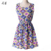 Woman Beach Dress Summer Boho Print Clothes Sleeveless Party Dress Casual Short Sundress Floral Dress Peacock Feathers Dresses