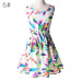 Woman Beach Dress Summer Boho Print Clothes Sleeveless Party Dress Casual Short Sundress Floral Dress Peacock Feathers Dresses