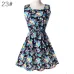 Woman Beach Dress Summer Boho Print Clothes Sleeveless Party Dress Casual Short Sundress Floral Dress Peacock Feathers Dresses