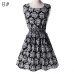 Woman Beach Dress Summer Boho Print Clothes Sleeveless Party Dress Casual Short Sundress Floral Dress Peacock Feathers Dresses