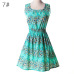 Woman Beach Dress Summer Boho Print Clothes Sleeveless Party Dress Casual Short Sundress Floral Dress Peacock Feathers Dresses