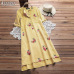 Women Embroidery Dress 2019 Summer Long Top Vintage Cotton Linen Knee High Shirt Vestido Female Plus Size Blusas Kaftan Robe 5XL