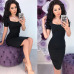 Women Sexy Sheath Party Dress Ladies Short Sleeve Square Collar Elegant Solid Dress 2019 New Fashion Office Lady Summer Dress