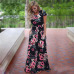 Women Summer Floral Print Long Maxi Dress 2019 Boho Beach Dress Short Sleeve Evening Party Dress Tunic Vestidos Plus Size XXXL