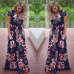 Women Summer Floral Print Long Maxi Dress 2019 Boho Beach Dress Short Sleeve Evening Party Dress Tunic Vestidos Plus Size XXXL