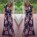Women Summer Floral Print Long Maxi Dress 2019 Boho Beach Dress Short Sleeve Evening Party Dress Tunic Vestidos Plus Size XXXL