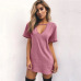 Women Tshirt Dress 2019 Choker V-neck Summer Dresses Short Sleeve Casual Sexy Halter Loose Boho Beach Dress Vestidos Plus Size