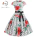 Women Vintage Dress 2019 Summer Floral Print Short Sleeve Dresses 50s 60s Office Party Rockabilly Swing Retro Pinup Plus Size