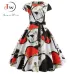 Women Vintage Dress 2019 Summer Floral Print Short Sleeve Dresses 50s 60s Office Party Rockabilly Swing Retro Pinup Plus Size