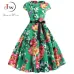 Women Vintage Dress 2019 Summer Floral Print Short Sleeve Dresses 50s 60s Office Party Rockabilly Swing Retro Pinup Plus Size
