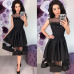 Women Vintage Lace Patchwork a Line Party Dress Ladies Sleeveless o Neck Hollow Out Elegant Dress 2019 New Fashion Women Dress