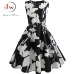 Womens Summer Dresses  Women Robe Elegant Vintage Retro Swing Rockabilly Dress High Waist Floral Runway Sundress Tunic