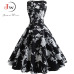 Womens Summer Dresses  Women Robe Elegant Vintage Retro Swing Rockabilly Dress High Waist Floral Runway Sundress Tunic