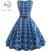 Womens Summer Dresses  Women Robe Elegant Vintage Retro Swing Rockabilly Dress High Waist Floral Runway Sundress Tunic