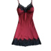 sexy sleepwear satin nightgown For Women Ladies Sleeveless Nightwear nightgown Nightdress Sexy Dress with Chest Pads #F20