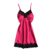 sexy sleepwear satin nightgown For Women Ladies Sleeveless Nightwear nightgown Nightdress Sexy Dress with Chest Pads #F20