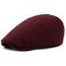 British Style 2019 Autumn Winter Men Berets Cap Hats Wool Fashion Flat Caps For Men Hat Classic Vintage Beret Cap Chapeau Homme