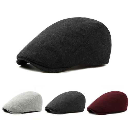 British Style 2019 Autumn Winter Men Berets Cap Hats Wool Fashion Flat Caps For Men Hat Classic Vintage Beret Cap Chapeau Homme