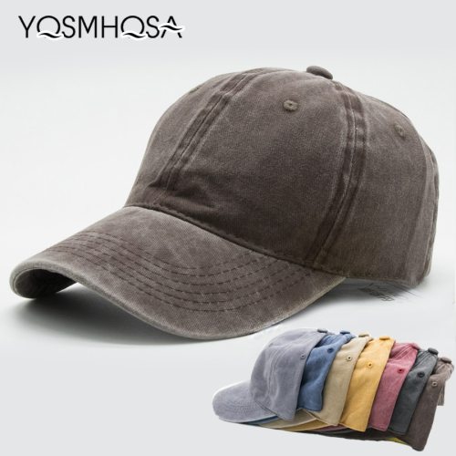 Casual Men Cotton Solid Baseball Cap Vantage Women Baseball Hat Girl Adjustable Snapback Caps Bone Dad Hats Wholesale WH004