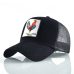 Fashion Animals Embroidery Baseball Caps Men Women Snapback Hip Hop Hat Summer Breathable Mesh Sun Gorras Unisex Streetwear Bone