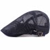 HT2215 Beret Spring Summer Men Women Cap Adjustable Newsboy Ivy Flat Cap Breathable Mesh Cap for Men Women Solid Plain Beret Cap