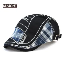 JAMONT Vintage Hat Casual Beret for Men Outdoor Sports Flat Hat Women's Beret Summer Autumn Embroidery Brand Designer Retro Caps